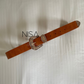 Vintage metal buckle basic belt