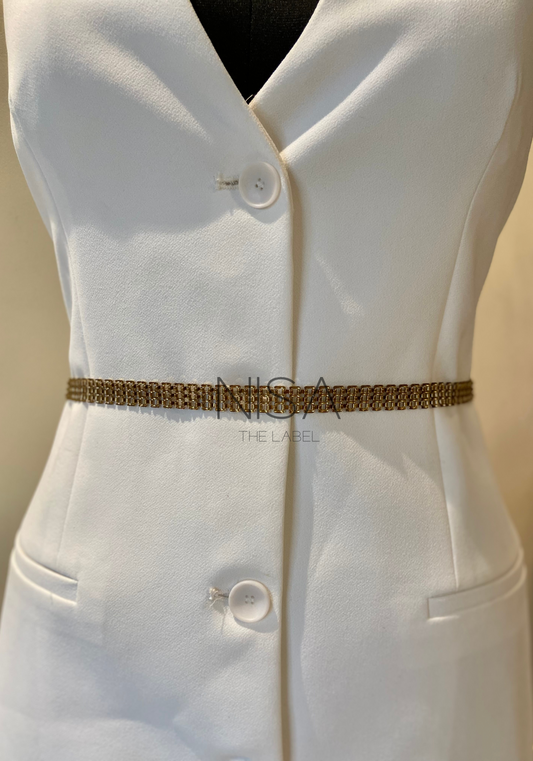 Antique gold waist chain belt